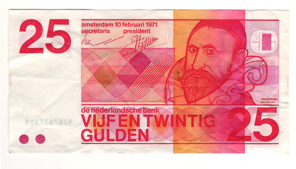 Netherlands: 1971 25 Gulden Banknote P-92